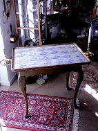 Rococo flisebord af malet tr 18. rh. 