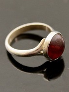 N E From Sterling silver ring size 56 with amber