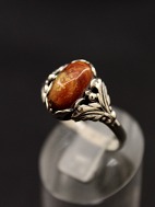 Sterling silver ring  with amber