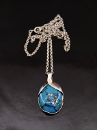Sterling silver pendant with turquoise