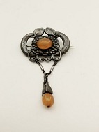 Jugend broche 826 slv med rav