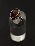 Sterling slv ring  med rav