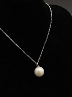 835 slv halskde med perle