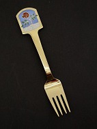 A Michelsen forgyldt sterling slv jule gaffel 1977 solgt