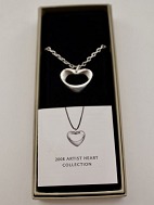 Georg Jensen sterling slv Artist Heart 2008 dess. Henning Koppel. 