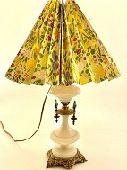 1800-tals fransk opaline olie lampe med messing montering