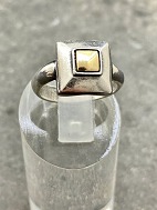 Art deco sterling slv ring strrelse 54 med guld