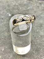 18 karat hvidguld ring strrelse 65 med diamant