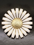 A Michelsen marguerit broche forgyldt sterling slv med emalje