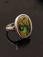 Sterling slv ring strrelse 50 med opal