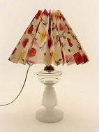 Opaline olie lampe 53 cm. 19. rh. forandret til el. 