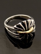 Georg Jensen sterling slv og 18 karat guld flot vintage ring