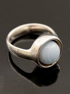 Georg Jensen sterling slv ring strrelse 53 med mnesten