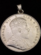 Edward VII one dollar 1907 sterling sølv vedhæng