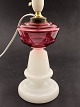 Opaline oil lamp