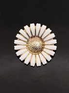 Marguerit broche sterling slv med emalje