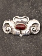 Art Nouveau broche 830 slv med rav