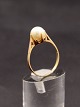 8 karat guld ring med ægte perle