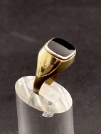 8 karat guld ring strrelse 63-64 med onyx