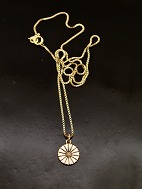 Forgyldt sterling slv marguerit vedhng