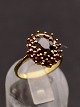 14 carat gold ring with garnets