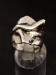 Modern sterling silver ring
