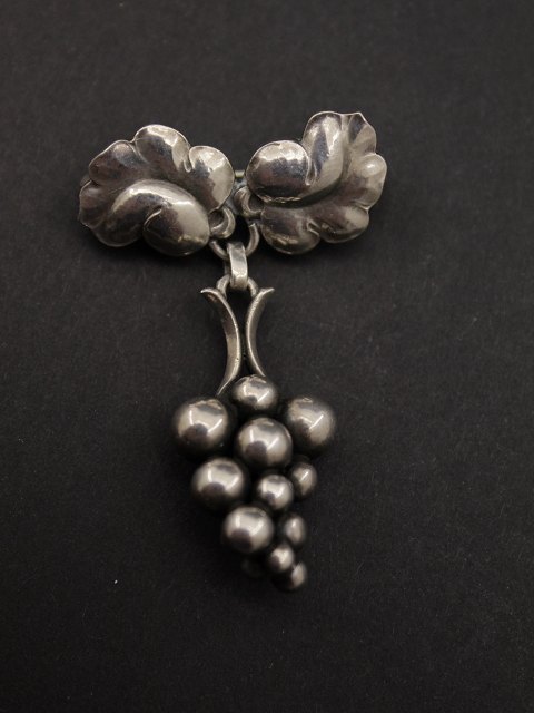Georg Jensen. Moonlight Grapes, sterling silver brooch