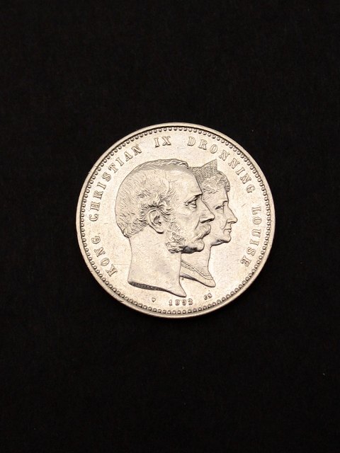 Jubilæums sølv 2 krone 1842-1892.