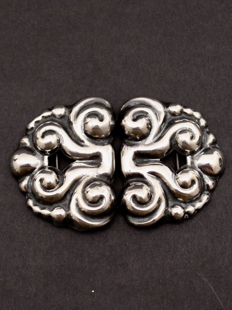 Art nouveau 830 silver belt buckle