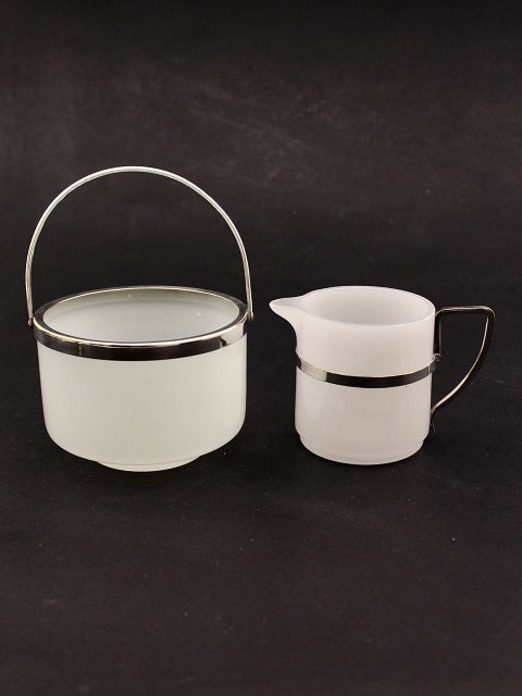 Sugar cream set opaline glass