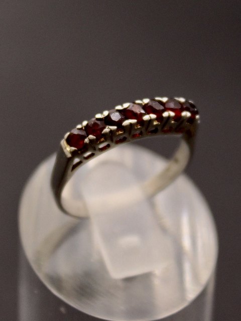 Sterling sølv ring med granater