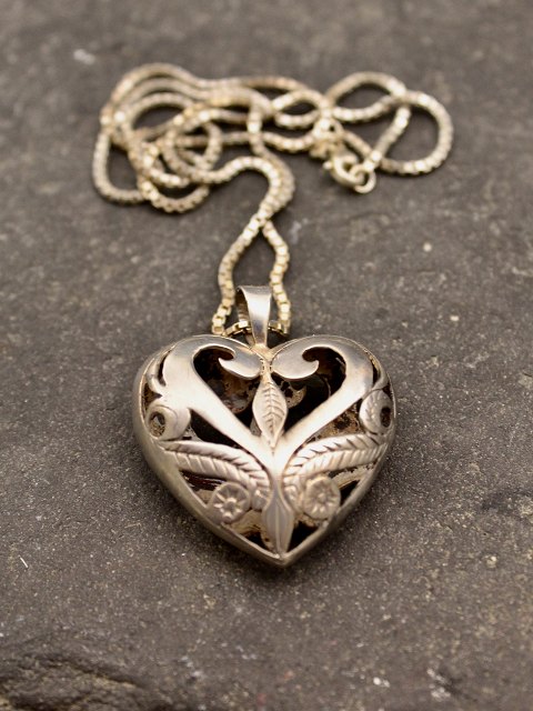 Sterling silver heart pendant