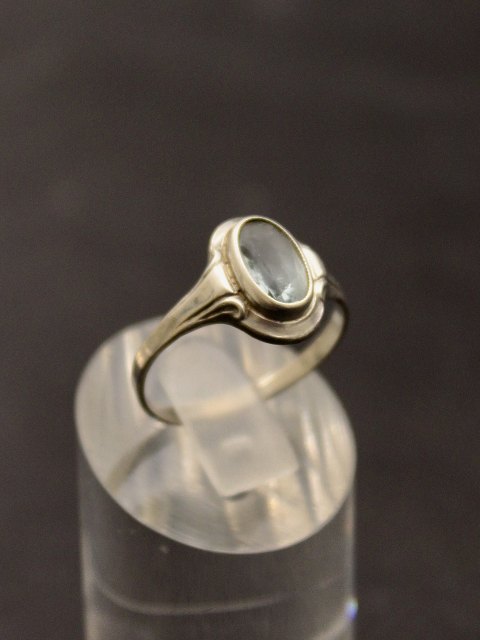 830 silver ring with clear stone